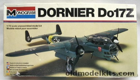 Monogram 1/72 Dornier Do-17Z - White Box Issue, 5305 plastic model kit